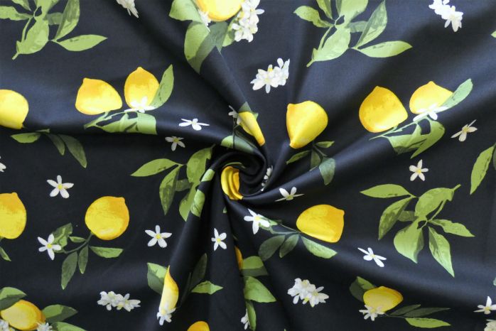 Lemon print fabric deals