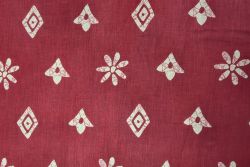 Lady McElroy Batik Block Blooms - Crimson - Cotton Lawn Hand-Dyed Block Print