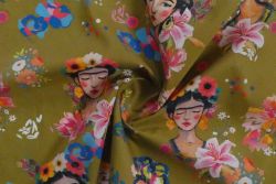 Lady McElroy - Feminine Muse - Olive - Cotton Pure Lawn