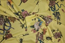 Lady McElroy Cobra Corsage - Lemon - Crepe Jersey