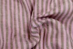 Lady McElroy Coastal Bleached Linen Chambray Stripe - Rose