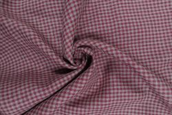 Lady McElroy - Dartmouth Dogtooth - Rouge - Linen Chambray