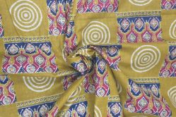 Lady McElroy Piccadilly Chevons - Cotton Lawn Hand-Dyed Block Print