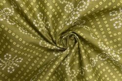 Lady McElroy Bandhani Bloom - Olive - Cotton Lawn Hand-Dyed Block Print