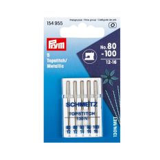 Prym Sewing Machine Needles Sys. 130N/MET Topstitch/Metallic 80-100