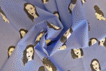 Lady McElroy Salon Spot - Cornflower - Cotton Marlie Lawn - Remnant - 2m