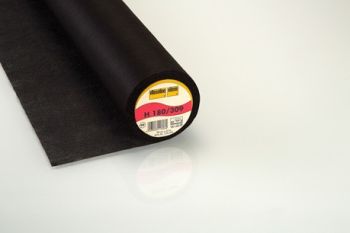 Black Light Weight Easy Fuse Iron-on Non-Woven Interfacing/Interlining by Vilene Vlieseline 90cm wide