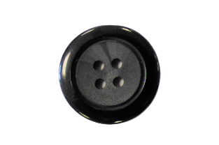 Black 4-Hole 25mm Resin Buttons
