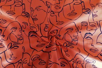 Lady McElroy Contour Drawing -  Sunset - Marlie-Care Lawn - Remnant - 3m