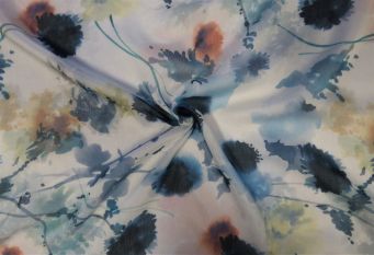Lady McElroy Aqua Mimosa - Powder Blue - Nicole Voile Lawn - Remnant - 2.1m