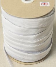 25mm Elastic - White