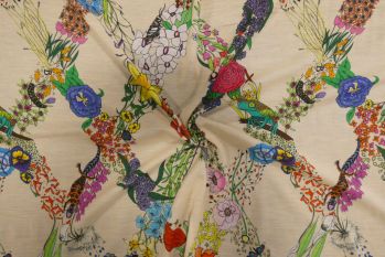 Lady McElroy Floral Glazing - Dawn Nicole Voile Lawn Faulty Remnant - 1.6M