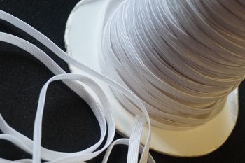 5mm Wide White Elastic