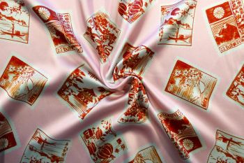 Exclusive Lady McElroy Stamp Collection - Viscose Challis Lawn - Remnant - 3m