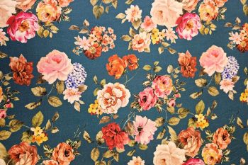 Lady McElroy - Petal Pursuit - Rayon Brushed Soft Twill - Remnant - 2m