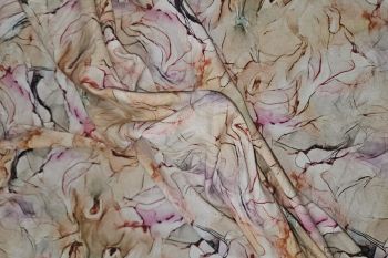 Lady McElroy - Marble Garden - Viscose Challis Lawn - Remnant - 3m