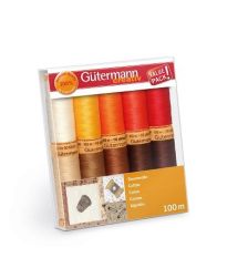 Gutermann Cotton Thread set Reds/Browns 100m x 10 reels