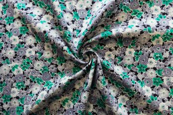 Lady McElroy A Hint Of Green - Viscose Soft Twill - Remnant - 5m