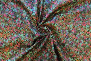 Lady McElroy Acrylic Blossom - Fuchsia - Stretch Cotton Sateen - Remnant - 2m