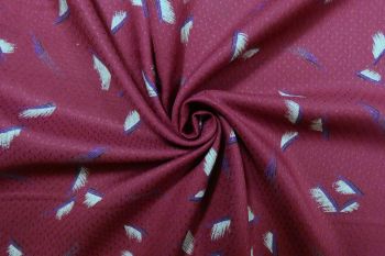 Lady McElroy Alison - Berry - Textured Viscose Dobby - Remnant - 3m