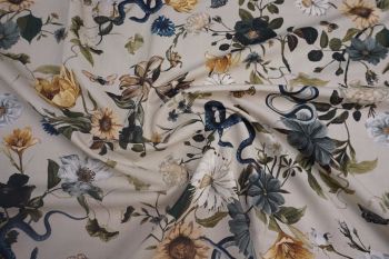 Lady McElroy Anaconda Anthesis - Buttermilk - Marlie-Care Lawn - Remnant - 3m