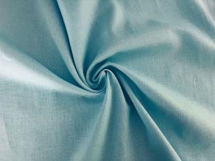 Lady McElroy California - Lightweight Sustainable 100% Linen Plains - Aqua - Remnant - 2m