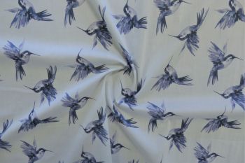 Lady McElroy Arizona Hummingbirds - Steel Blue - Remnant - 2m