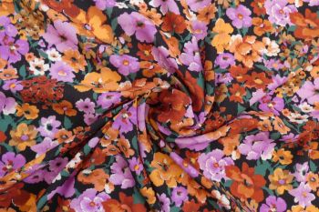 Lady McElroy Autumn Friends - Spice - Viscose Rickardi Lawn