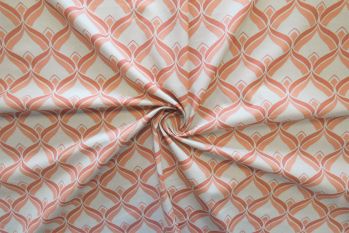 Lady McElroy Back To The 70s - Peach Melba Marlie-Care Lawn - Remnant - 3m