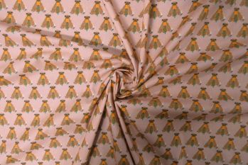Lady McElroy Beauty and the Bee - Mini - Blush Pink Marlie-Care Lawn - Remnant - 3.2m