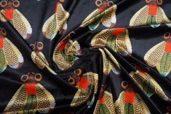 Lady McElroy Beauty And The Bee - Plush Velour - Remnant - 1m