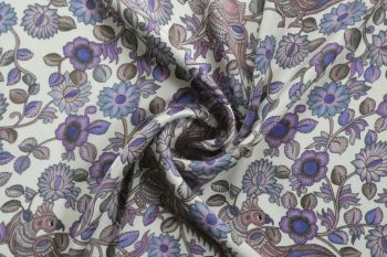 Lady McElroy Kalamkari Art - Lavender - Pure Cupro