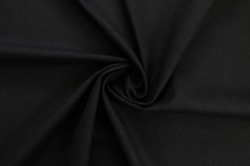Lady McElroy Harvard - Organic Linen Viscose Chambray Plains - Black - Remnant - 1.7m