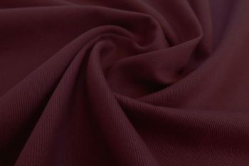 Lady McElroy Cambridge - Oeko-Tex Sustainable Cotton Drill Plains - Bordeaux - Remnant - 3.2m