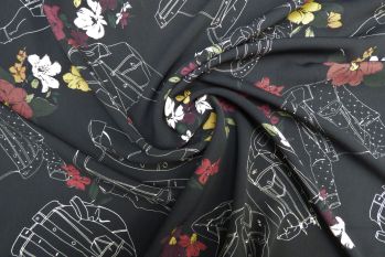 Lady McElroy Boutonniere Moda - Noir - Lena Lining - Remnant - 3.3m