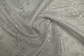 Lady McElroy Bridal Jacquard Faulty Remnant 1M - White