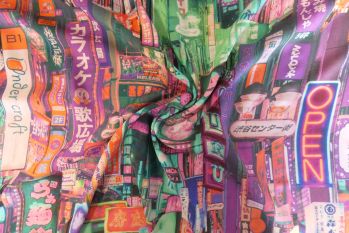 Lady McElroy China Town - Viscose Challis Lawn - Remnant - 1.5m