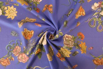 Lady McElroy Cobra Corsage - Royal Chloe Chambray - Remnant - 1.5m