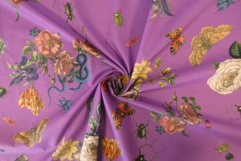Lady McElroy Cobra Corsage - Mauve Marlie-Care Lawn - Remnant - 3m