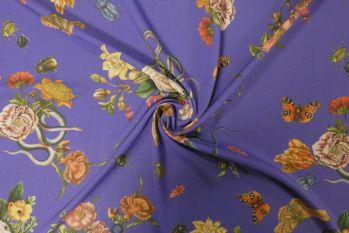 Lady McElroy Cobra Corsage - Royal Viscose Challis Lawn - Remnant - 2m