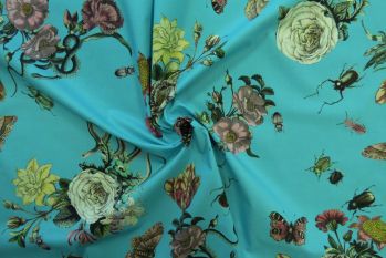 Lady McElroy Cobra Corsage - Aqua Marlie-Care Lawn - Remnant - 3m