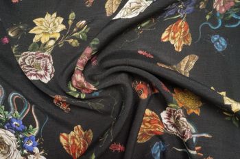 Lady McElroy Cobra Corsage - Noir Florenza Crepe - Remnant - 3m