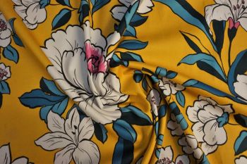 Lady McElroy Coleman Bouquet - Stretch Cotton Candess Drill - Remnant - 2m