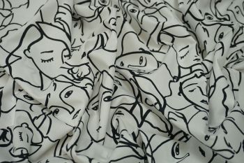 Lady McElroy Crowded Faces Marlie-Care Lawn - Remnant - 3m