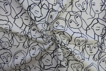 Lady McElroy Crowded Faces - White Candess Drill