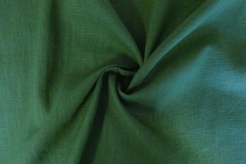 Lady McElroy Cruise - Oeko-Tex Sustainable Pure Linen Chambray - Bottle Green-Remnant-1.2m