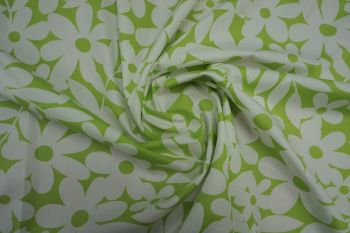 Lady McElroy Daisy Mania - Lime Green - Remnant - 1m