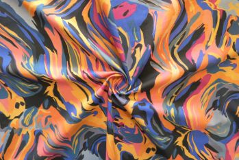Lady McElroy Rio Shades - Black - Viscose Rickardi Lawn - Remnant - 2m