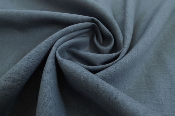 Lady McElroy Harvard - Organic Linen Viscose Chambray Plains - Denim - Remnant - 2m