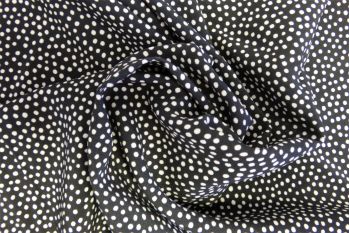Lady McElroy Dotty About Dots - Black Marlie-Care Lawn - Remnant - 2.7m
